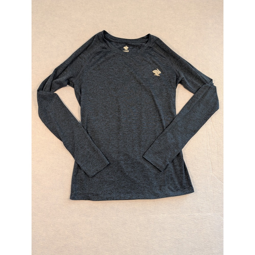 Rabbit EZ Tee Running Women XS Navy Blue Long Sleeve Performance Shirt Excellent